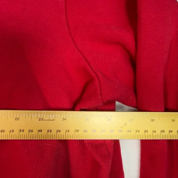 Bobbie Brooks‎ Woman Red Noel Christmas Santa Tree Embroidered Long Sleeve - Picture 2 of 6